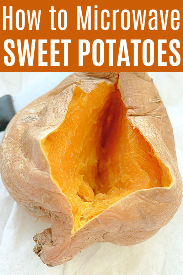 How to Microwave a Sweet Potato | Foodtastic Mom #microwavesweetpotato