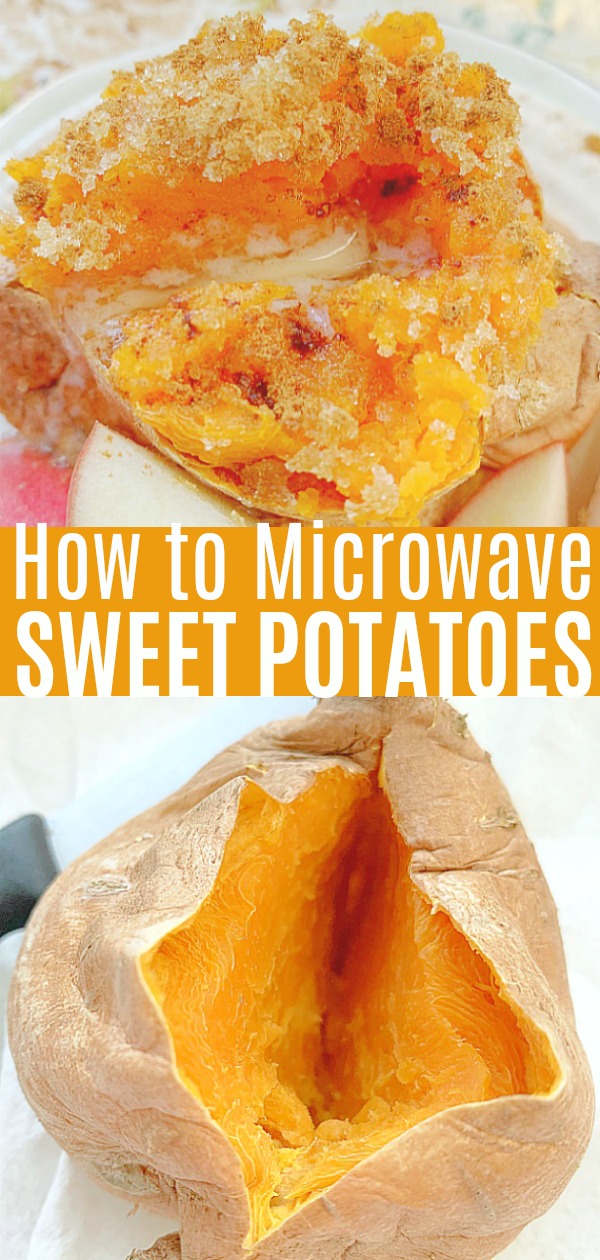 How to Microwave a Sweet Potato | Foodtastic Mom #microwavesweetpotato