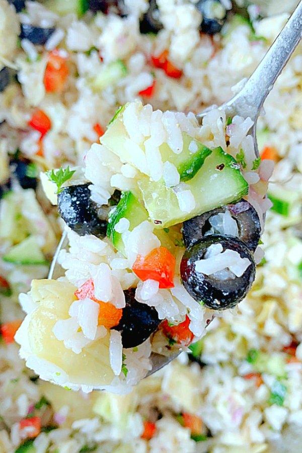 greek rice salad