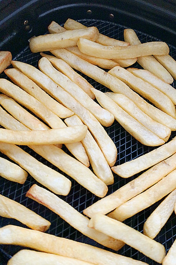 french fries in the air fryer basket