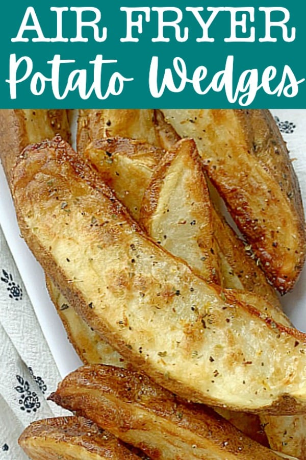 Air Fryer Potato Wedges | Foodtastic Mom #potatowedgesairfryer #airfryerrecipes #potatorecipes #potatowedges via @foodtasticmom