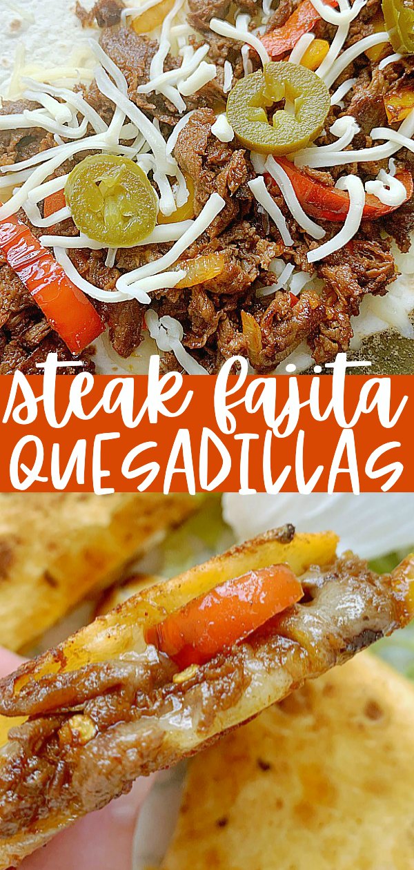 Steak Fajita Quesadillas | Foodtastic Mom #steakrecipes #steakfajitas #quesadillarecipes