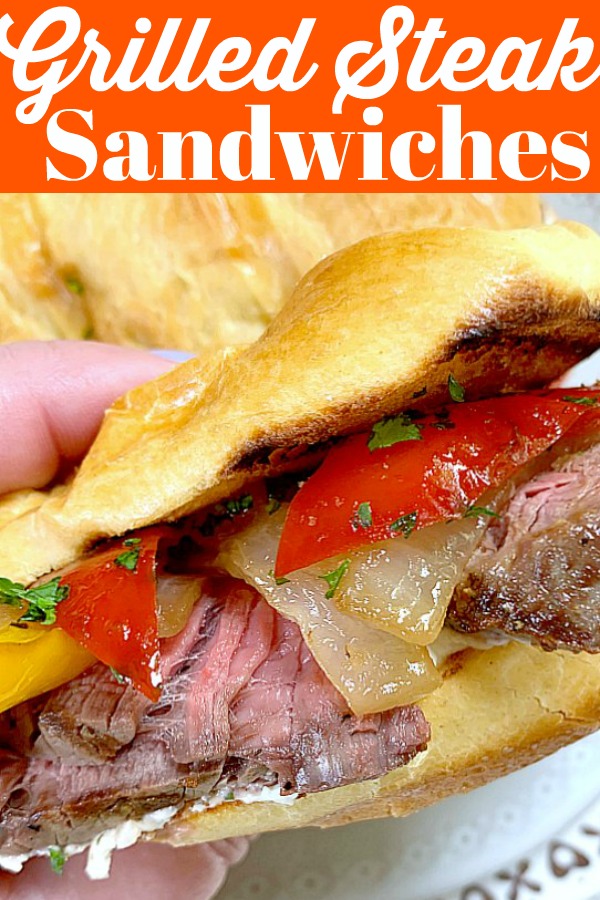 Grilled Steak Sandwiches | Foodtastic Mom #ad #ohiobeef #steaksandwichrecipes #steakrecipes