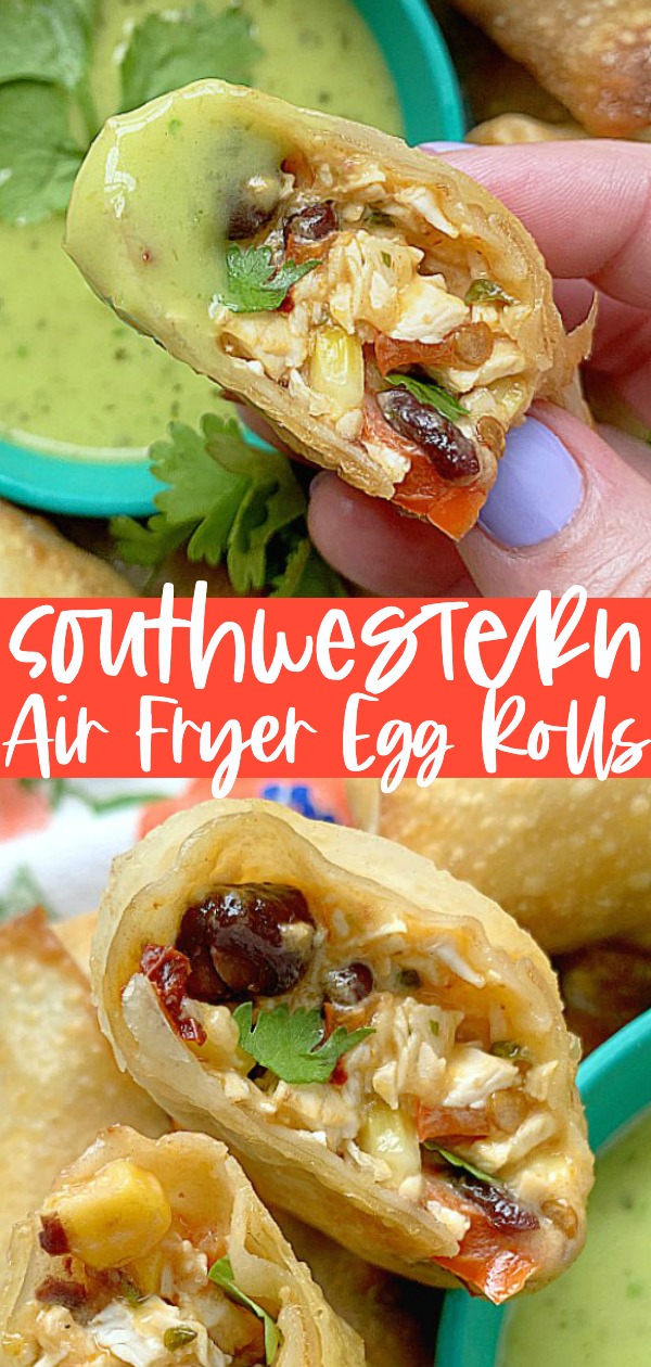 Air Fryer Southwestern Egg Rolls | Foodtastic Mom #southwesterneggrolls #airfryerrecipes via @foodtasticmom