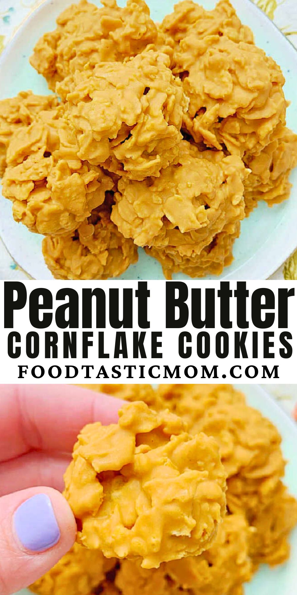 I grew up eating these Peanut Butter Cornflake Cookies (my Grandma called them Tidbits). They are simple to make and delicious. via @foodtasticmom