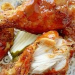 air fryer chicken leg with a bite taken out of it