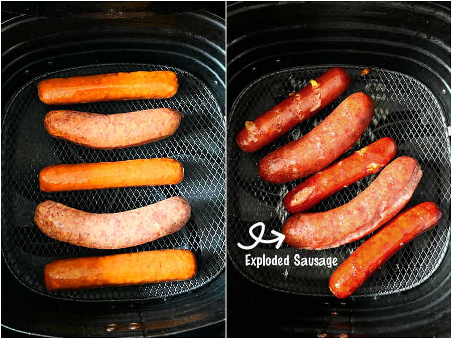 how to cook smoked sausage (pre-cooked) sausages in the air fryer