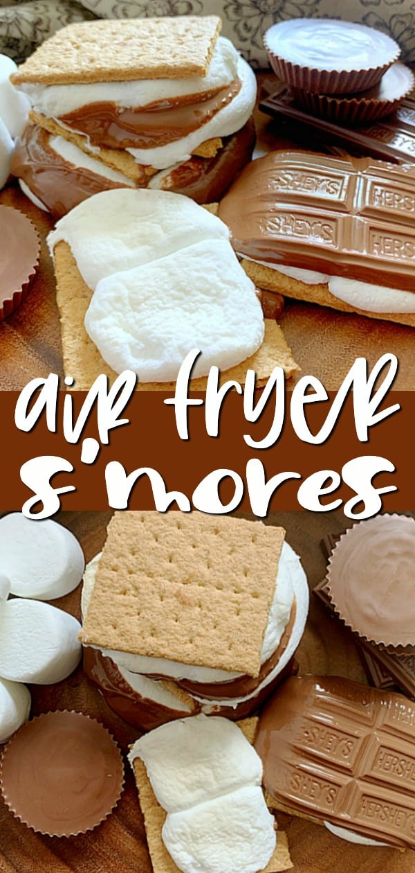 Air Fryer S'mores | Foodtastic Mom #airfryerrecipes #smoresdessert #airfryersmores via @foodtasticmom