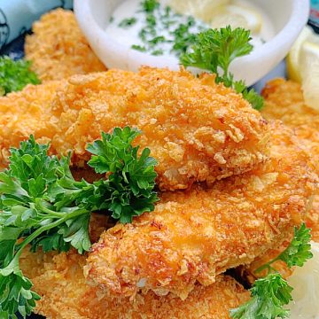 air fryer chicken tenders on a plate