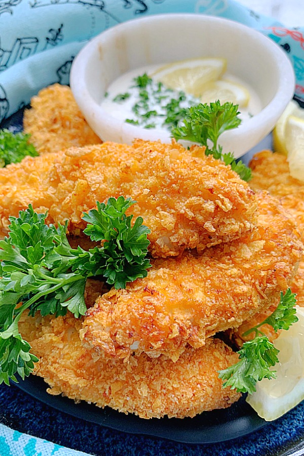 air fryer chicken tenders on a plate