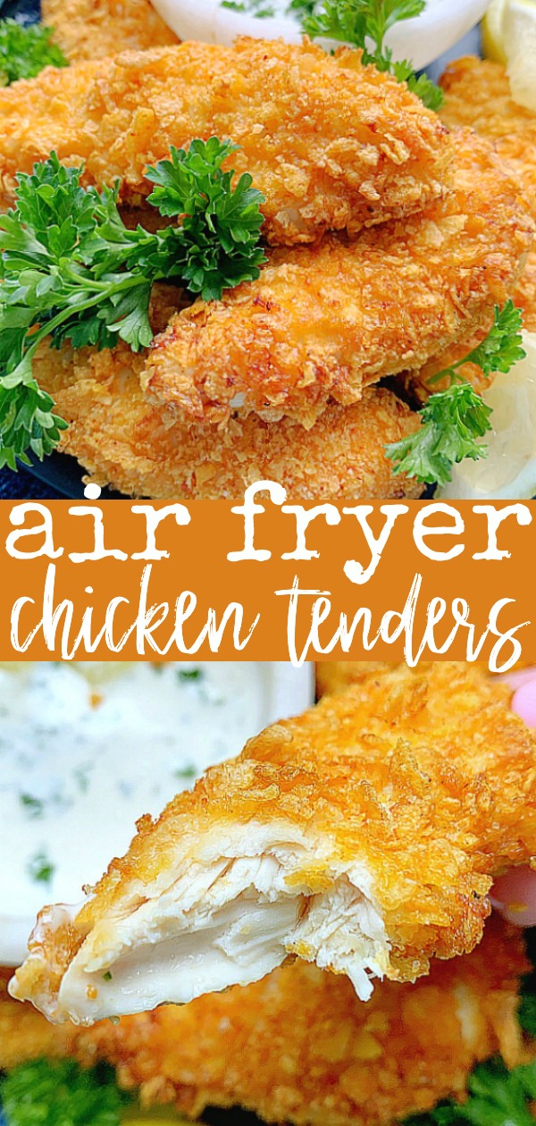 Air Fryer Chicken Tenders | Foodtastic Mom #airfryerrecipes #chickentenders #chickentendersairfryer via @foodtasticmom