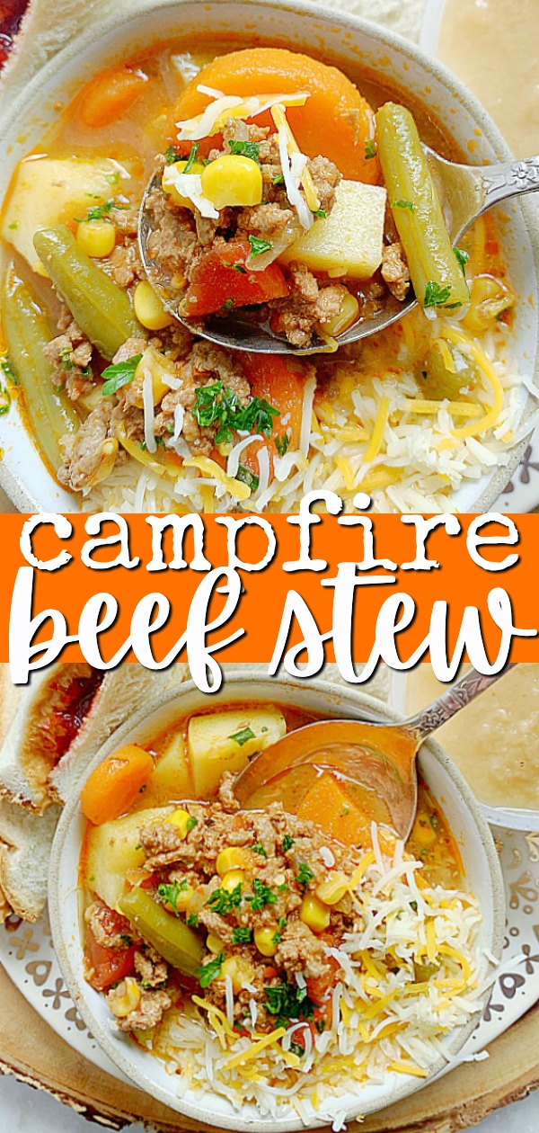 Campfire Beef Stew | Foodtastic Mom #ad #ohbeef #beefrecipes #beefstew