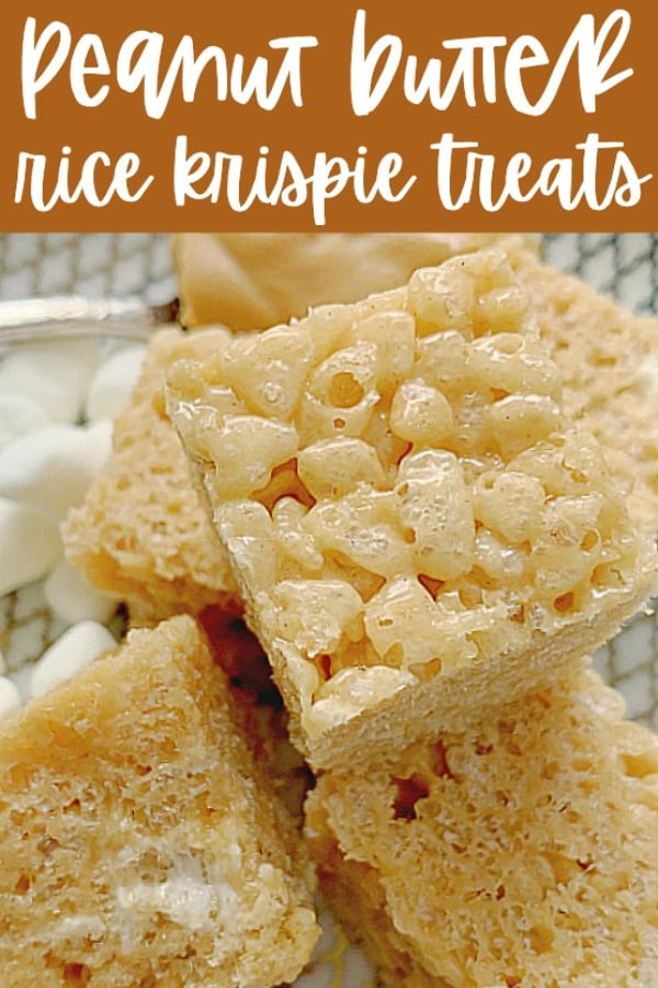 Peanut Butter Rice Krispie Treats | Foodtastic Mom #peanutbutterricekrispietreats #ricekrispietreats