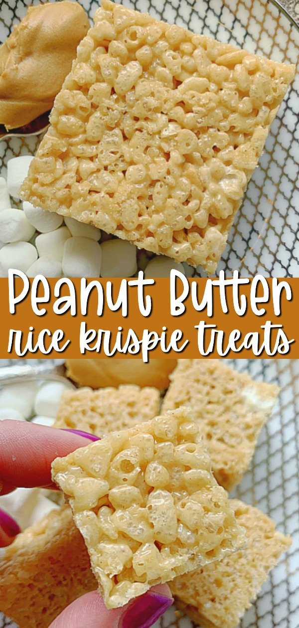 Peanut Butter Rice Krispie Treats | Foodtastic Mom #peanutbutterricekrispietreats #ricekrispietreats