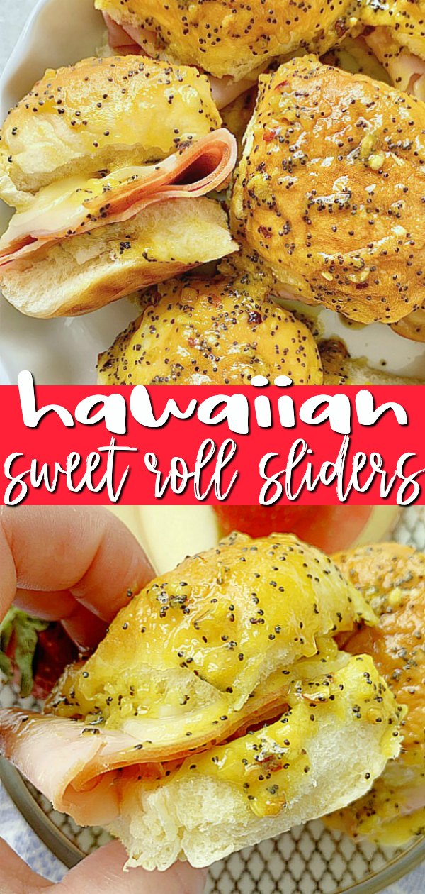 Hawaiian Sweet Roll Sliders | Foodtastic Mom #hawaiianrollsliders #hamandcheesesliders