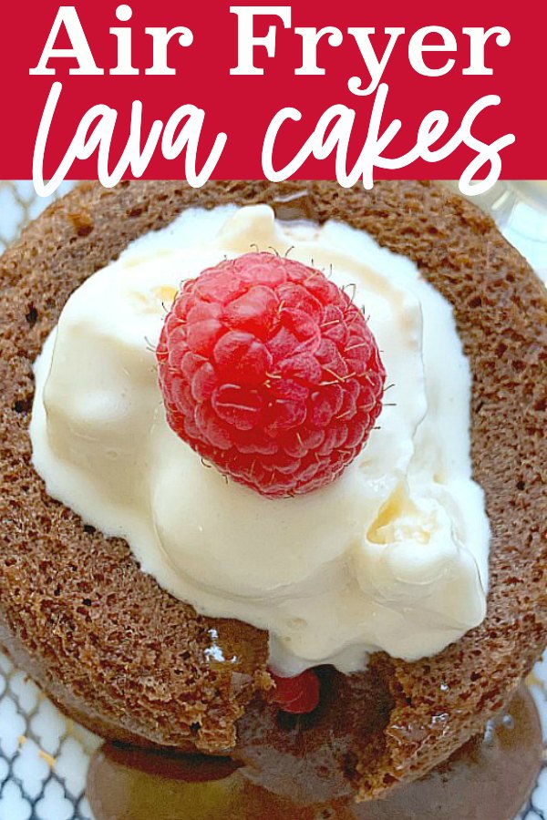 Air Fryer Lava Cakes | Foodtastic Mom #airfryerrecipes #airfryerdesserts #lavacake #airfryerlavacakes