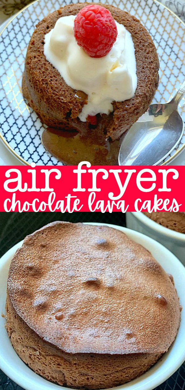 Air Fryer Lava Cakes | Foodtastic Mom #airfryerrecipes #airfryerdesserts #lavacake #airfryerlavacakes via @foodtasticmom