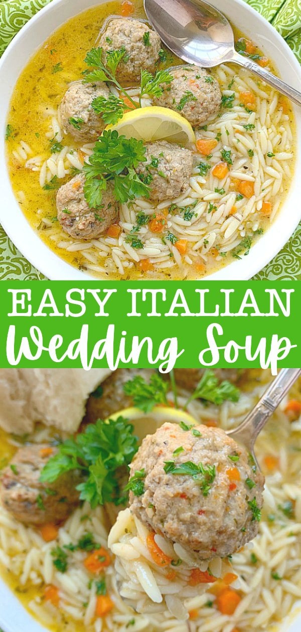 Easy Italian Wedding Soup | Foodtastic Mom #italianweddingsoup #souprecipes #frozenmeatballs via @foodtasticmom