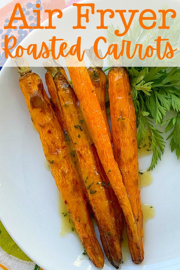 Air Fryer Carrots | Foodtastic Mom #airfryerrecipes #airfryercarrots #roastedcarrots #carrotrecipes via @foodtasticmom