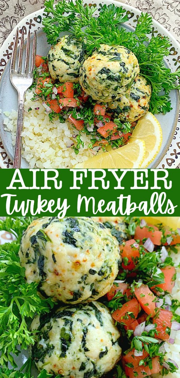 Air Fryer Turkey Meatballs | Foodtastic Mom #airfryerrecipes #healthyrecipes #meatballs #airfryerturkeymeatballs #mealprep via @foodtasticmom