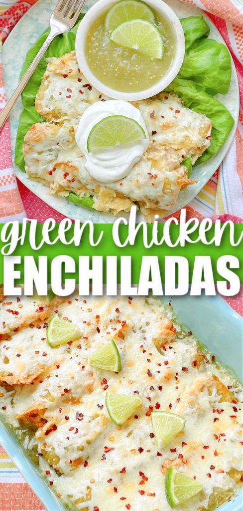 Green Chicken Enchiladas - Foodtastic Mom