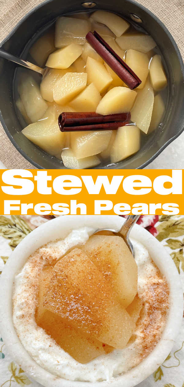 Stewed Pears | Foodtastic Mom #pears #pearsrecipeseasy #stewedpears via @foodtasticmom