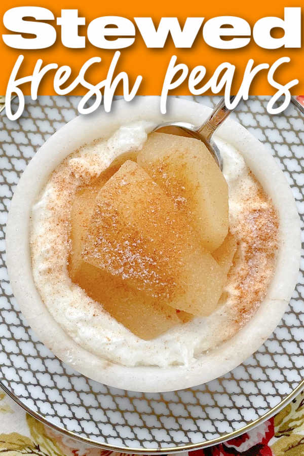 Stewed Pears | Foodtastic Mom #pears #pearsrecipeseasy #stewedpears via @foodtasticmom