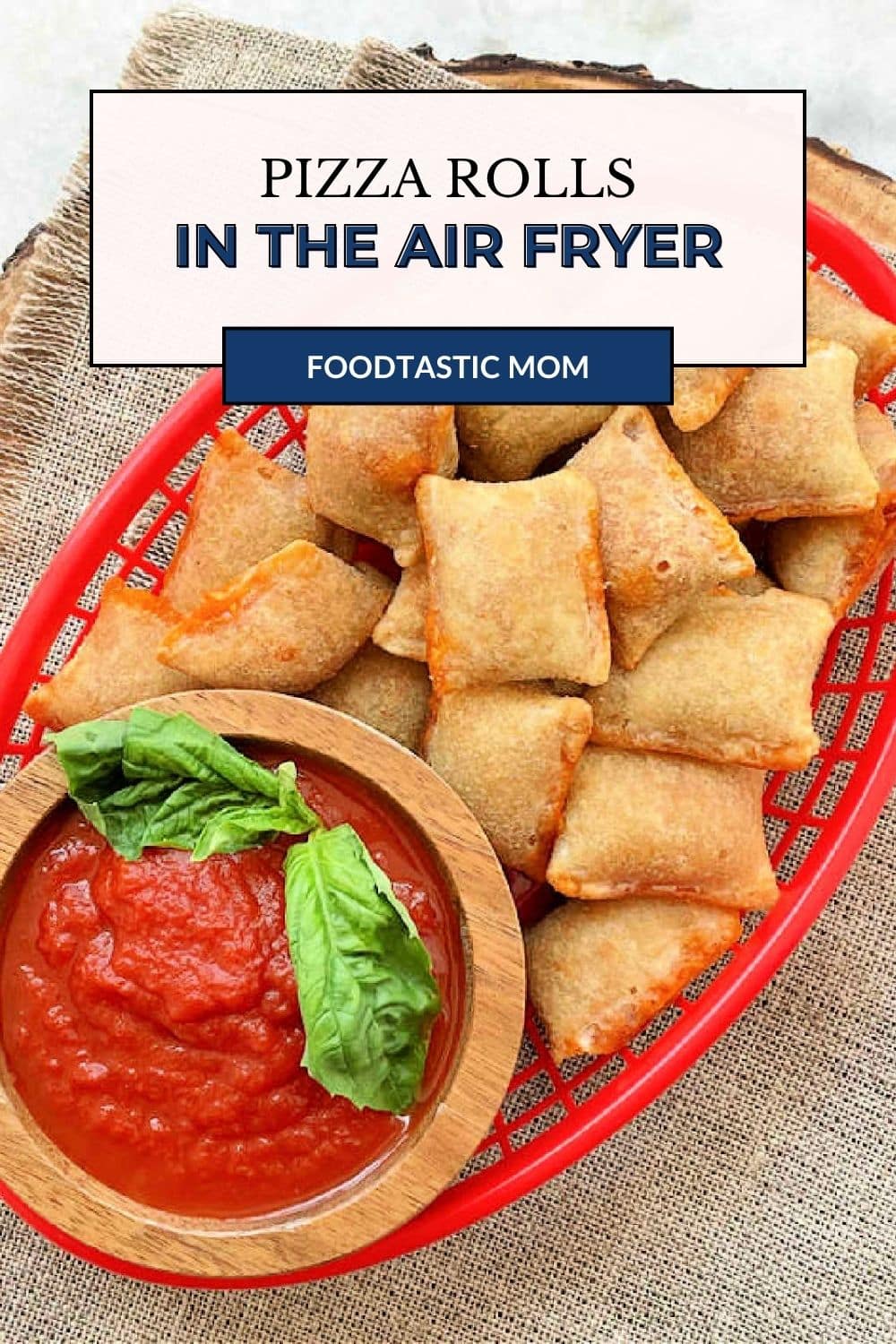 Learning how to cook a bag of pizza rolls is the perfect introduction to owning an air fryer. Serve this easy snack with marinara sauce. via @foodtasticmom