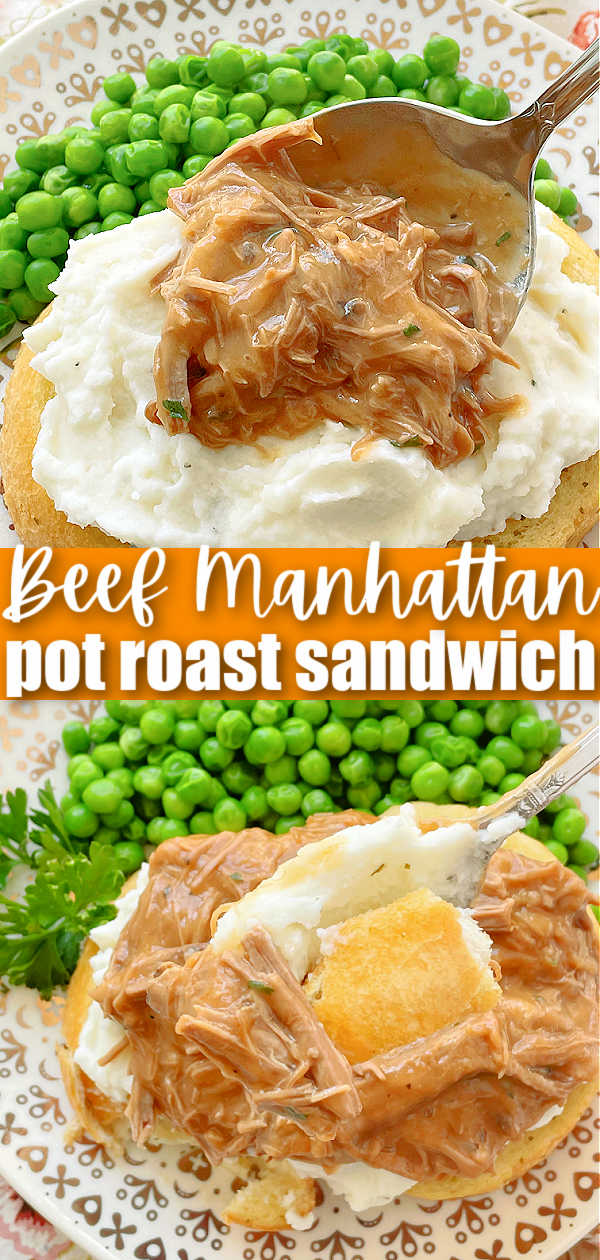 Beef Manhattan | Foodtastic Mom #potroast #leftovers #beefrecipes #beefmanhattan #beefmanhattanrecipe via @foodtasticmom