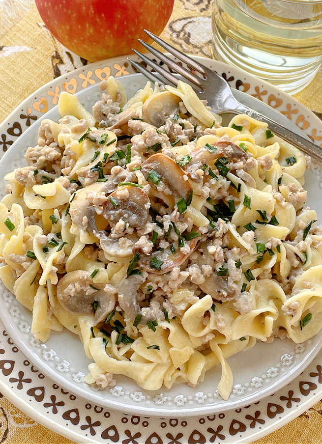 stroganoff made with ground pork