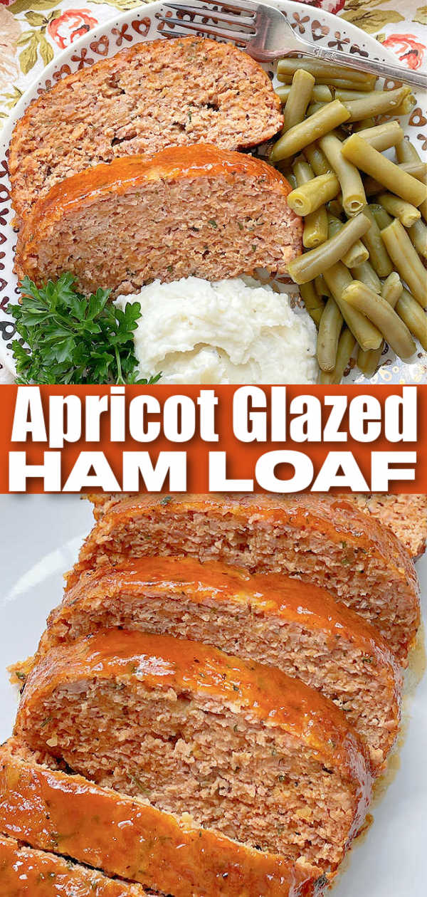 Ham Loaf is a delicious meat loaf made with a combination of ground ham and ground pork and smothered with an apricot glaze. via @foodtasticmom