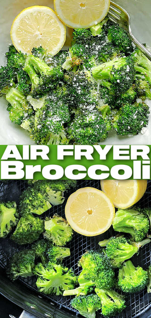 Air Fryer Broccoli | Foodtastic Mom #airfryerbroccoli #airfryerrecipes #broccolirecipes via @foodtasticmom