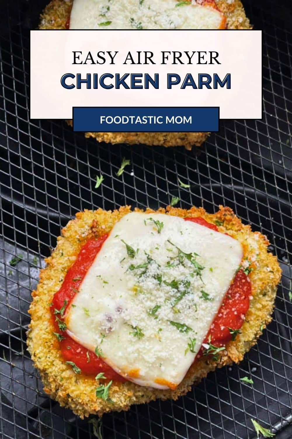 Make Chicken Parm better than a restaurant thanks to this recipe for Air Fryer Chicken Parmesan. So delish, healthy and ready in a flash! via @foodtasticmom