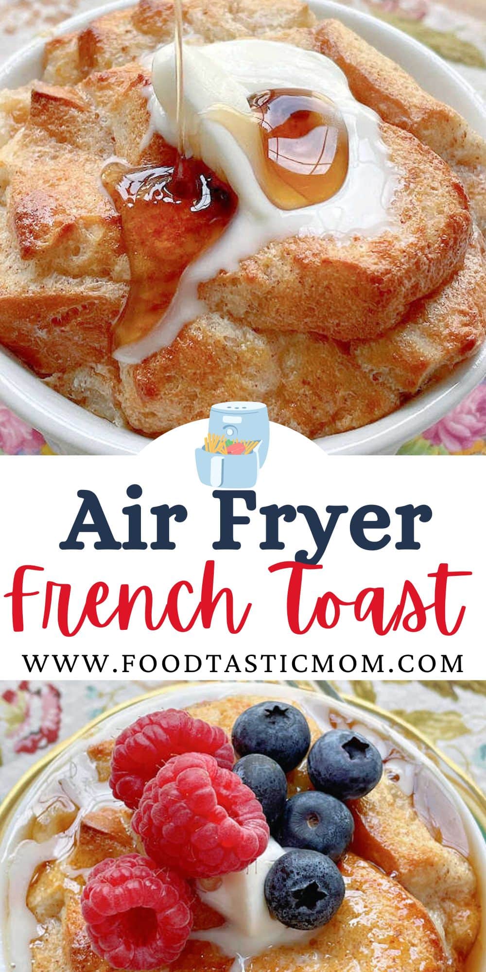 You may never make french toast in a skillet again. This Air Fryer French Toast is a dream breakfast - fast, filling and sinfully delicious. via @foodtasticmom