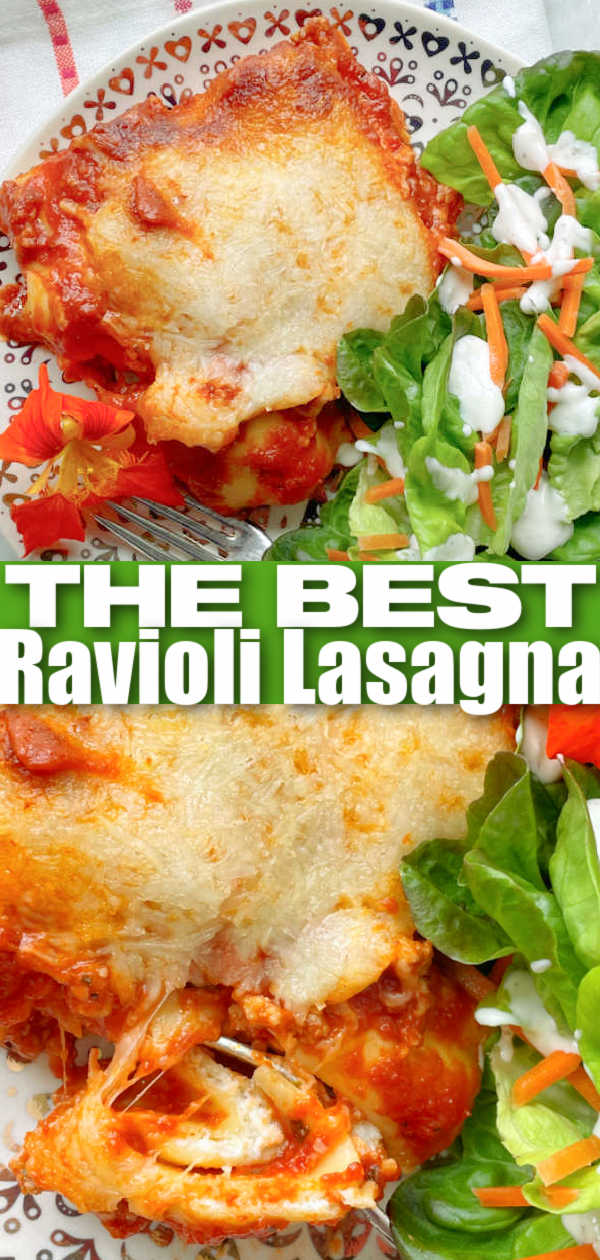 Ravioli Lasagna | Foodtastic Mom #lasagnarecipes #ravioli #raviolilasagna #easydinner via @foodtasticmom