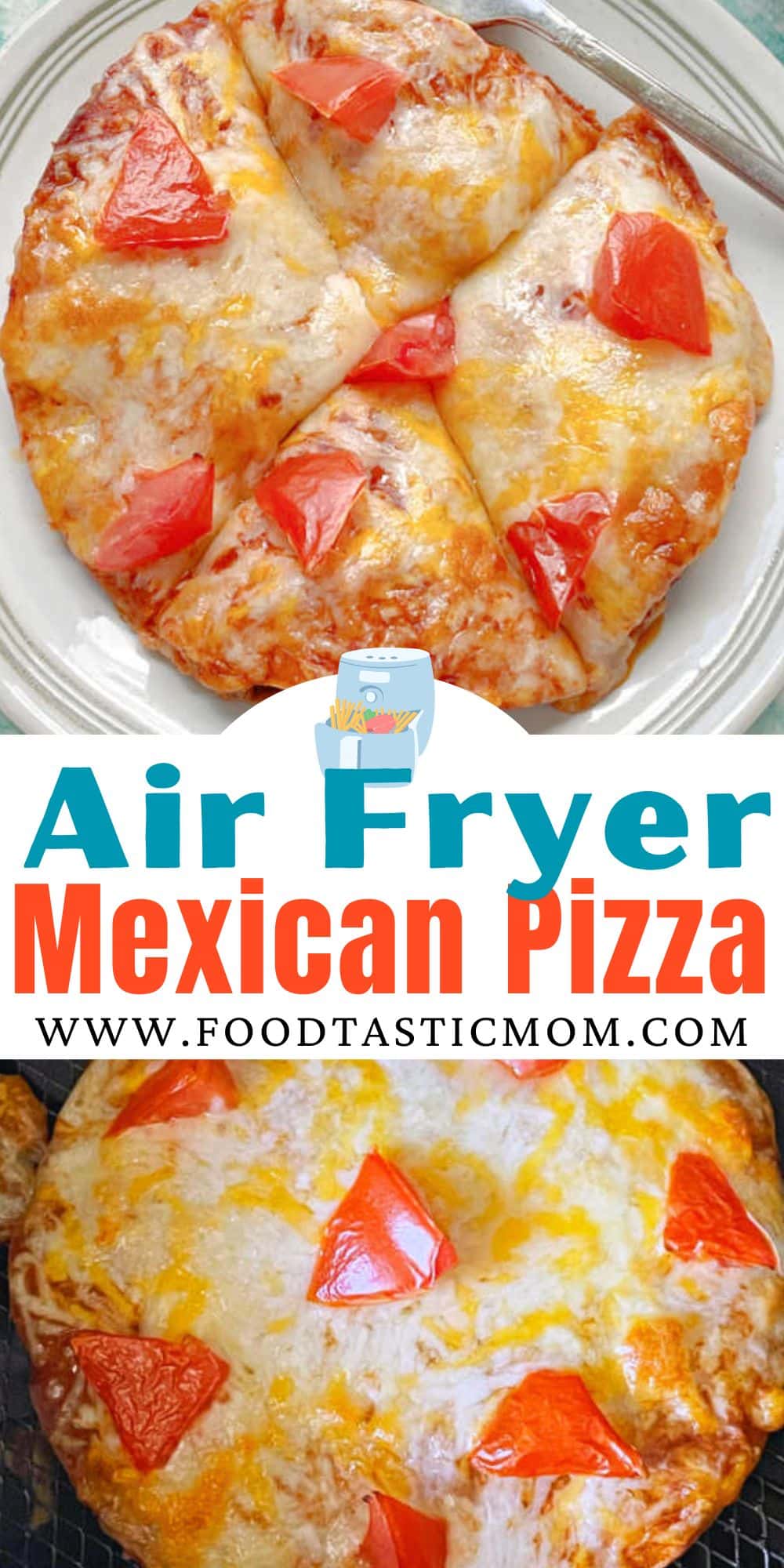 This Air Fryer Mexican Pizza is easy to make and sure to satisfy your craving. It tastes almost exactly like the one Taco Bell used to sell. via @foodtasticmom