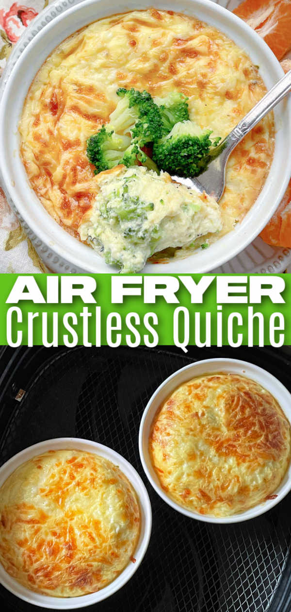 Air Fryer Quiche | Foodtastic Mom #airfryerrecipes #airfryerquiche #crustlessquiche #quicherecipes via @foodtasticmom