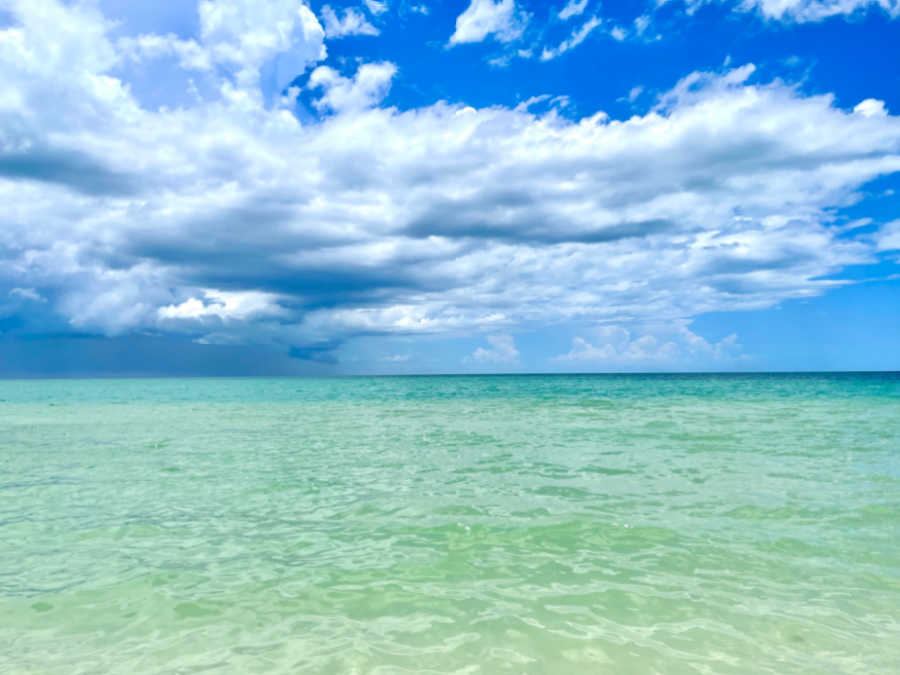 view of the gulf of mexico at bonita springs beach florida