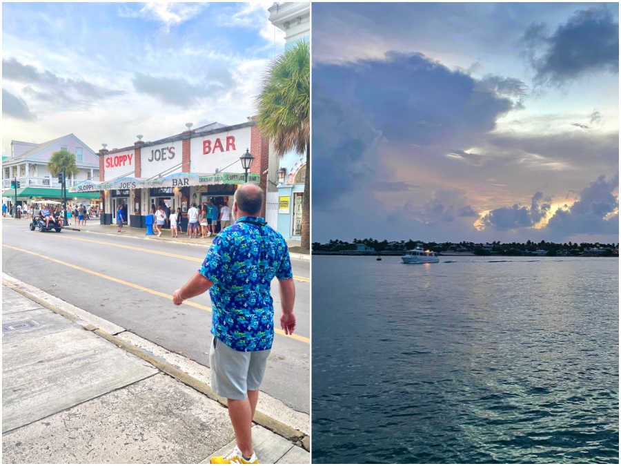 sloppy joe's bar and sunset in key west florida