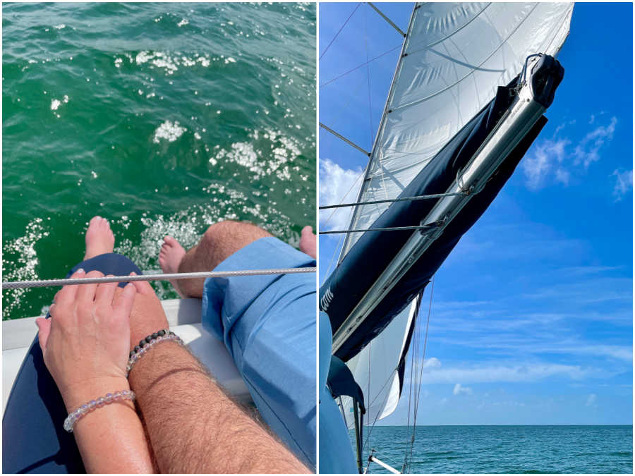 holding hands on a sailboat in fort myers florida