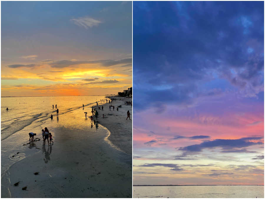 sunset views from the pier in fort myers beach