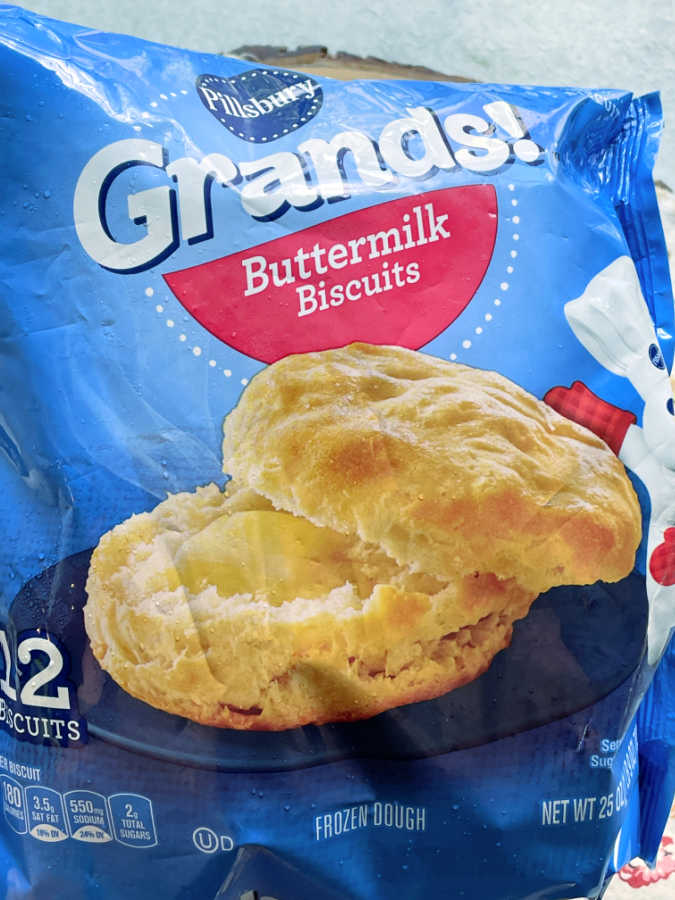 bag of frozen biscuits