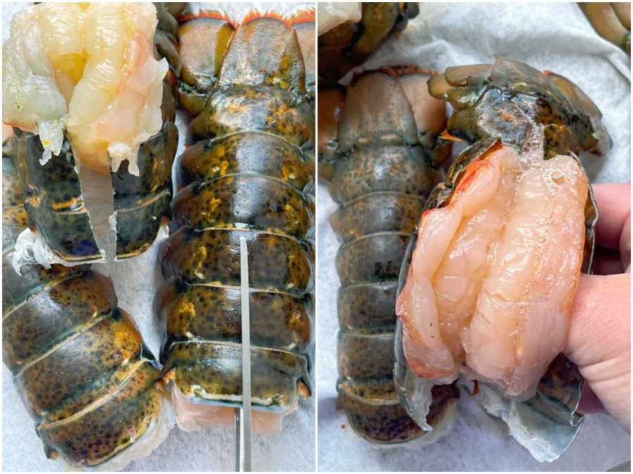 how to butterfly lobster tail