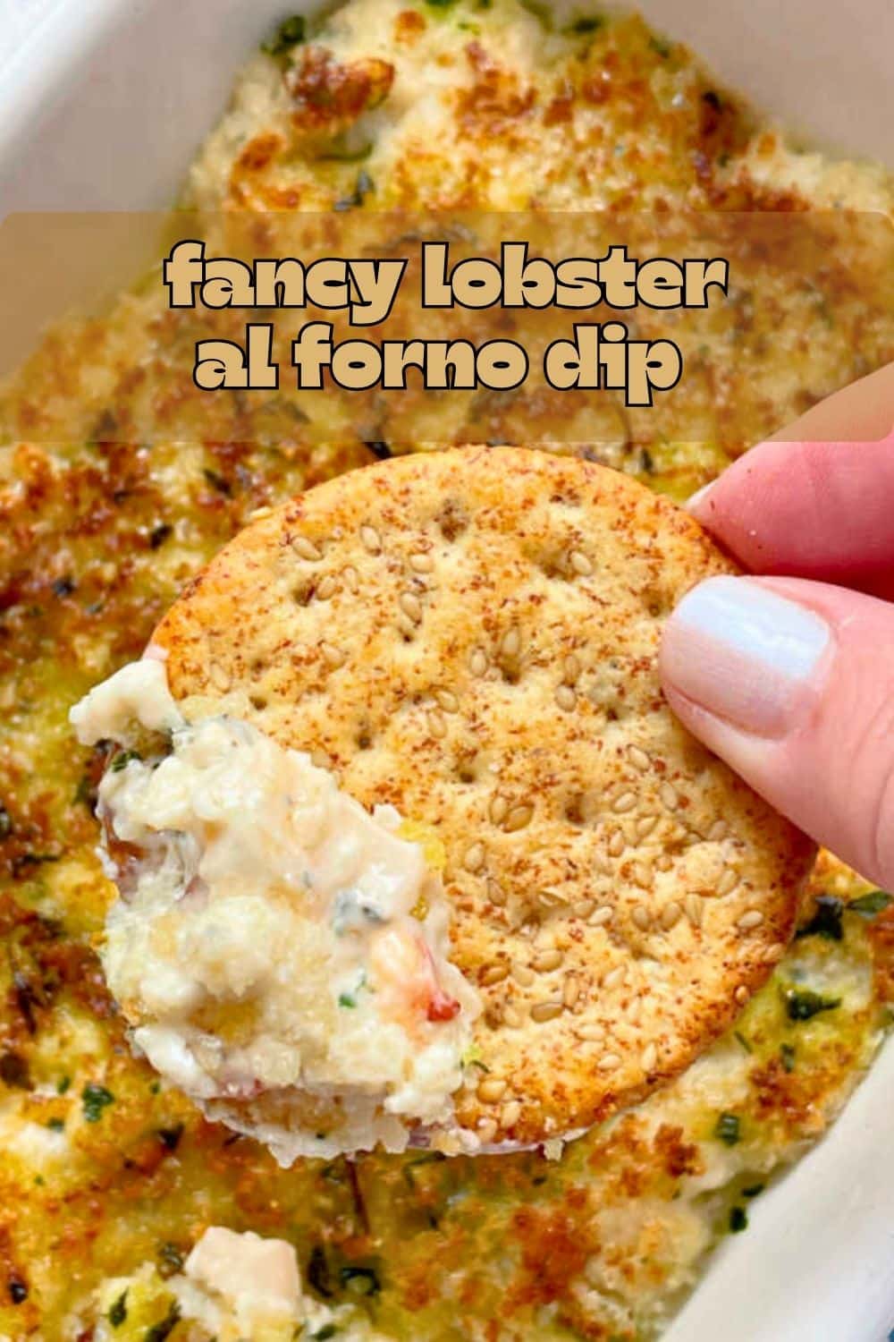 Lobster al Forno is a creamy, cheesy dip made with cooked lobster, gorgonzola cheese, garlic butter and bread crumbs. via @foodtasticmom
