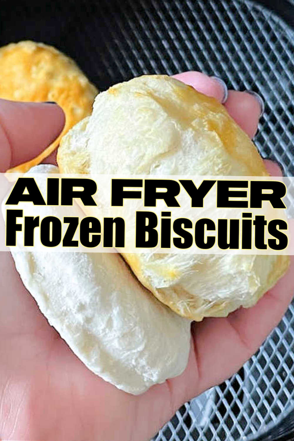 Frozen Biscuits in Air Fryer | Foodtastic Mom #airfryerrecipes #airfryerfrozenbiscuits #howtoairfryfrozenbiscuits #biscuitrecipes via @foodtasticmom