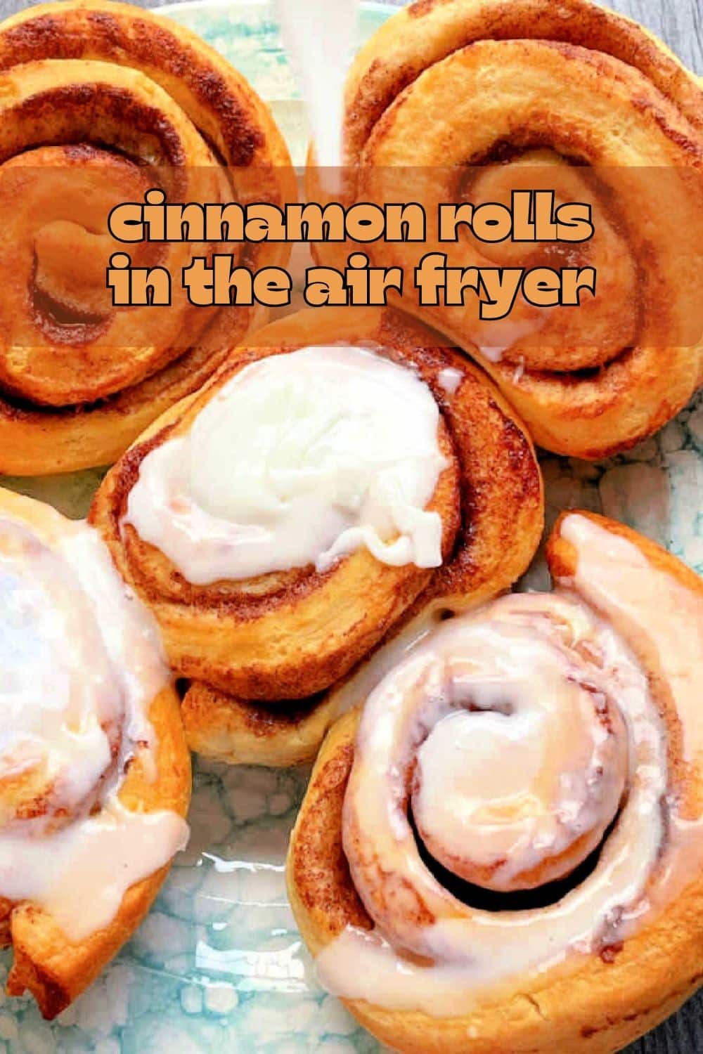Bake Pillsbury Grands! cinnamon rolls in the air fryer to make a delicious treat for breakfast or anytime of day. via @foodtasticmom
