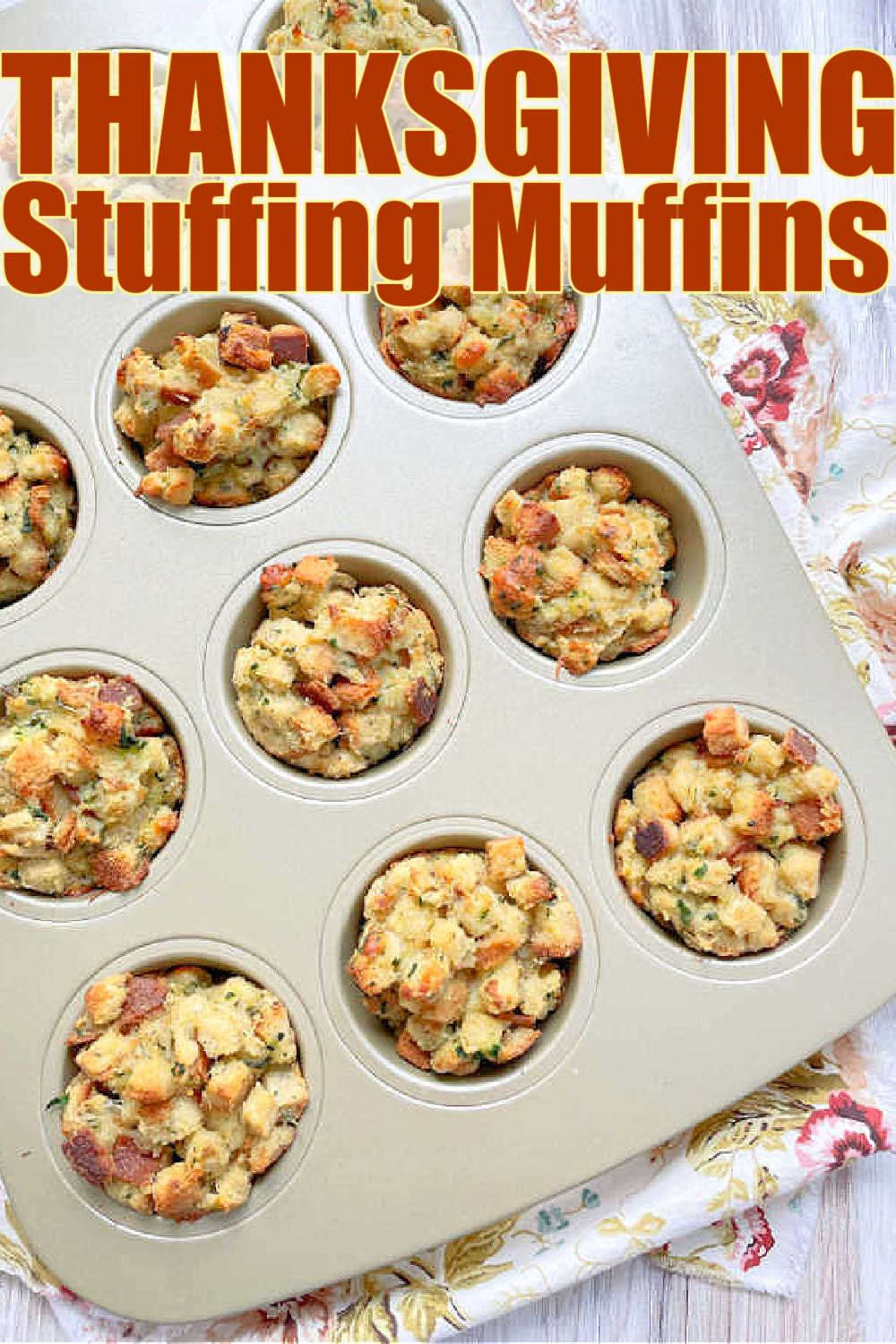 Stuffing muffins are the best way to enjoy Thanksgiving stuffing. Individual portions are simple to prepare and provide more surface area to get crispy. via @foodtasticmom