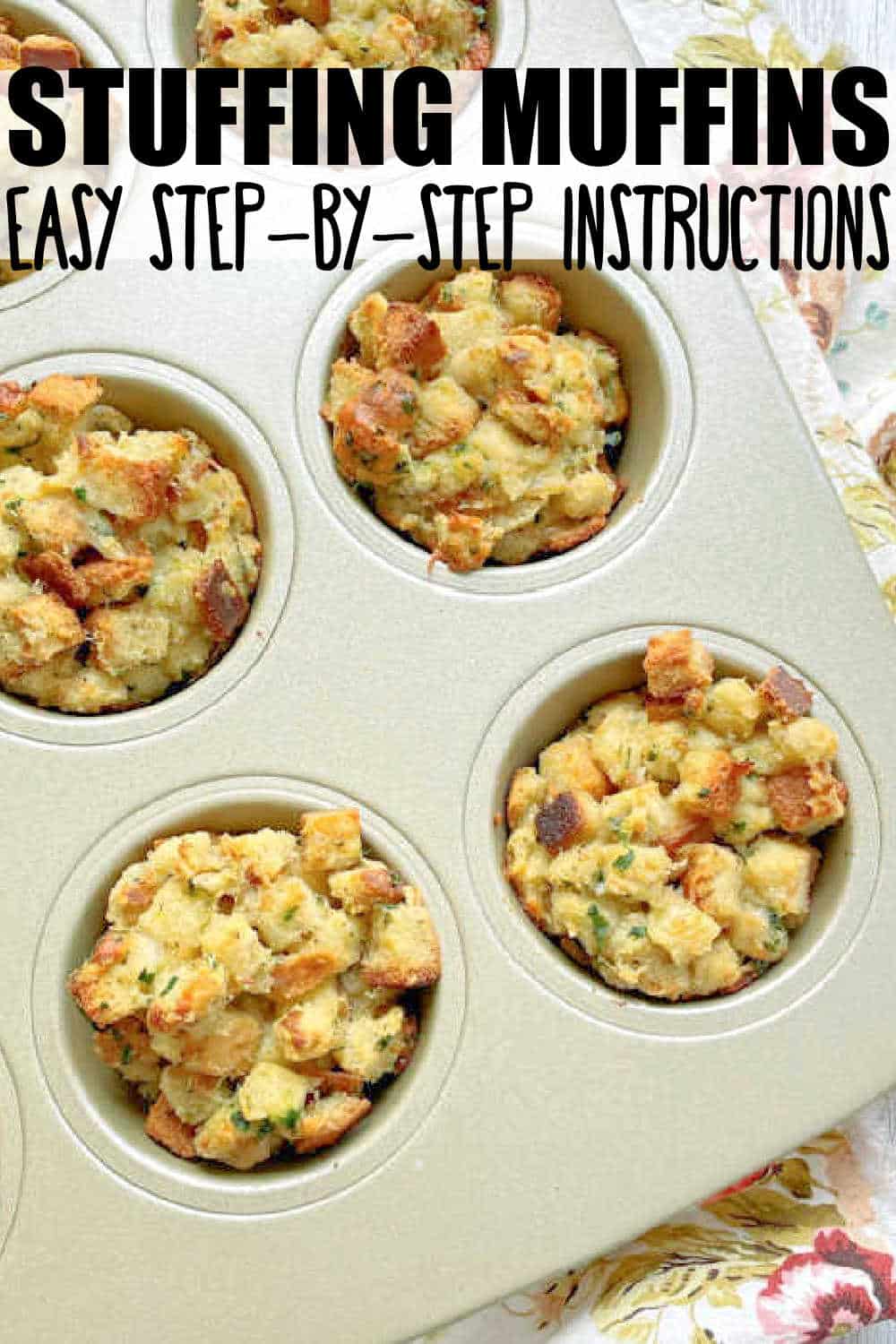 Stuffing muffins are the best way to enjoy Thanksgiving stuffing. Individual portions are simple to prepare and provide more surface area to get crispy. via @foodtasticmom