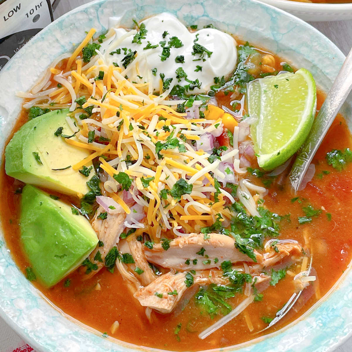 Crock Pot Chicken Taco Soup - Foodtastic Mom