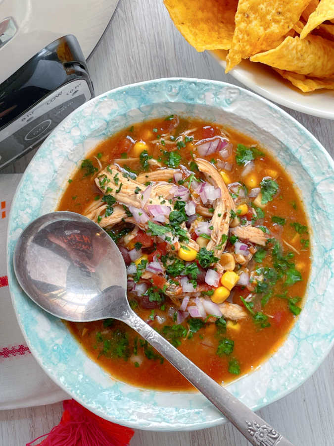 chicken taco soup undressed